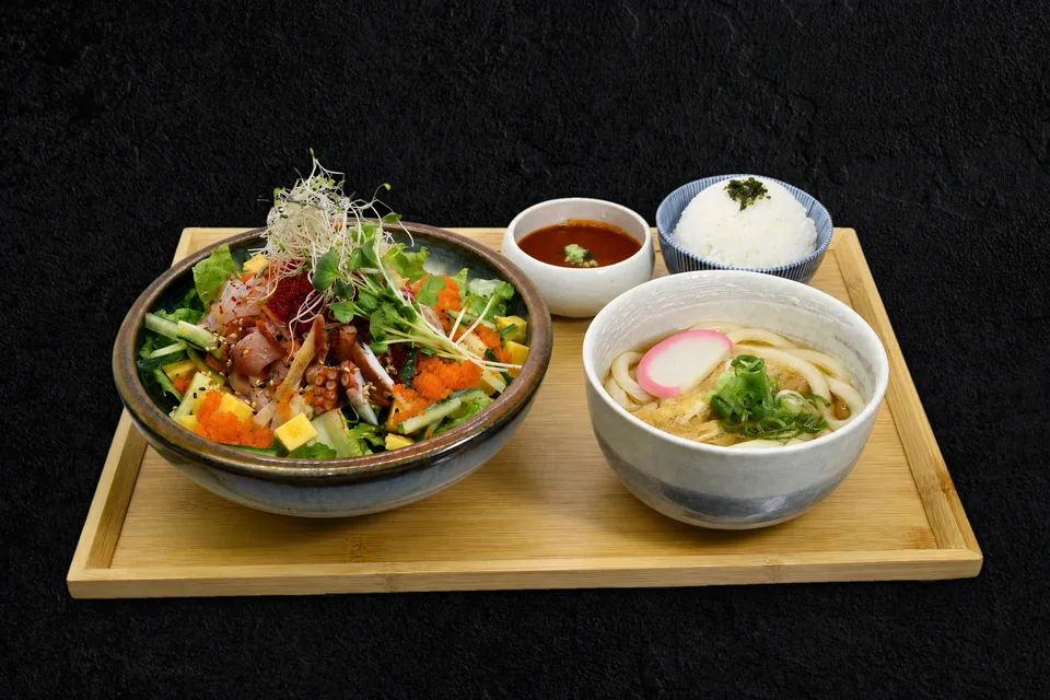 Spicy Chirashi Don & Mini Udon Set